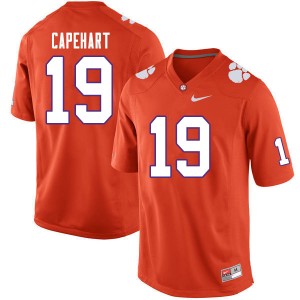 DeMonte Capehart Tigers College Football Men's #19 Stitched Jersey - Orange 324616-908
