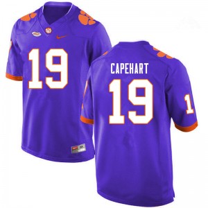 DeMonte Capehart CLEM #19 Men College Football Limited Jersey - Purple 839635-343