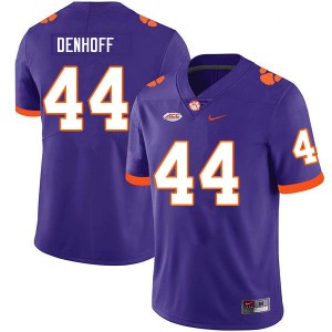 Cade Denhoff Clemson Tigers #44 College Football NCAA Men's Jersey - Purple 839236-688