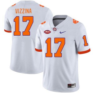 Christopher Vizzina CU #17 Replica Mens College Football Jersey - White 669664-649