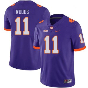 Peter Woods Tiger Town College Football Mens #11 Player Jersey - Purple 764086-587