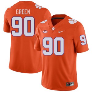 Stephiylan Green Tigers Men's Stitched College Football #90 Jersey - Orange 111451-294