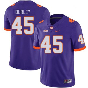 Vic Burley Clemson University College Football High School Mens #45 Jersey - Purple 793874-142