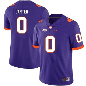 Barrett Carter Clemson Official College Football #0 Mens Jersey - Purple 919783-714