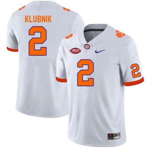 Cade Klubnik Clemson University 2024-25 #2 College Football Men's Jersey - White 881740-417
