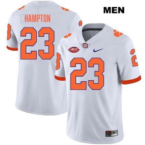 Ashton Hampton Tigers Stitched College Football Men #23 Jersey - White 720881-716