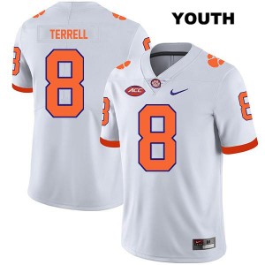 Avieon Terrell CU Youth #8 College Football Stitched Jersey - White 570696-511
