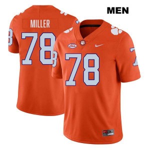 Blake Miller Tigers Stitched #78 College Football Men Jersey - Orange 573083-624