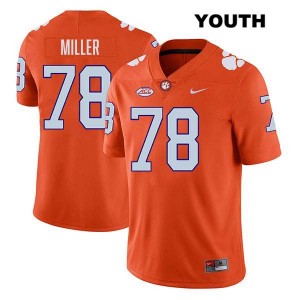 Blake Miller Clemson University College Football Stitched Youth #78 Jersey - Orange 167239-665