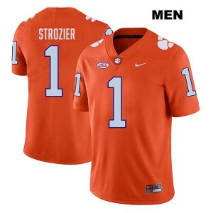 Branden Strozier Clemson College Football #1 Men's Stitched Jersey - Orange 490942-591