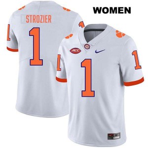 Branden Strozier CLEM Women #1 Stitched College Football Jersey - White 612406-821