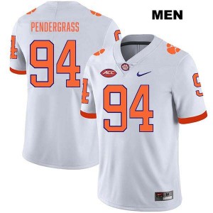 Chapman Pendergrass CU Men's #94 College Football Stitched Jersey - White 634151-896