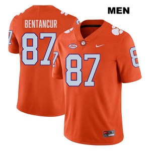 Christian Bentancur Clemson University Mens College Football Stitched #87 Jersey - Orange 897072-368