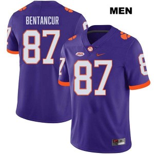 Christian Bentancur Clemson Stitched #87 College Football Men's Jersey - Purple 837487-759