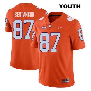 Christian Bentancur Clemson Tigers College Football Stitched Youth #87 Jersey - Orange 138285-860