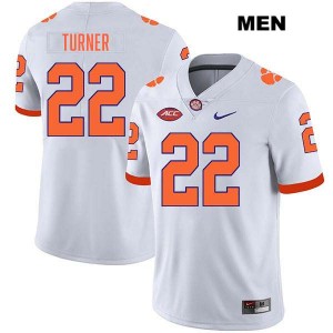 Cole Turner CLEM College Football Stitched Mens #22 Jersey - White 993566-311