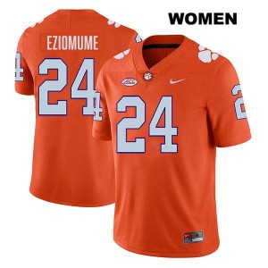David Eziomume CLEM Womens #24 College Football Stitched Jersey - Orange 567288-597