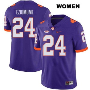 David Eziomume Clemson Womens College Football #24 Stitched Jersey - Purple 301542-639