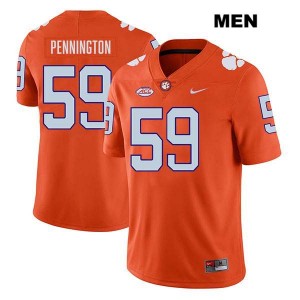 Dietrick Pennington Clemson University College Football Men Stitched #59 Jersey - Orange 635659-495