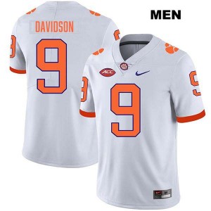 Gideon Davidson Tiger Town #9 Stitched Men's College Football Jersey - White 357493-597