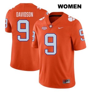 Gideon Davidson CU Stitched College Football #9 Womens Jersey - Orange 784380-864