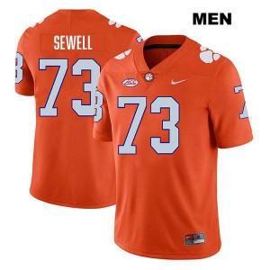 Harris Sewell Clemson Tigers Stitched College Football Mens #73 Jersey - Orange 917119-449