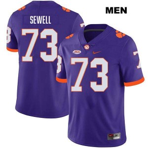 Harris Sewell Clemson University College Football Stitched Mens #73 Jersey - Purple 253474-336