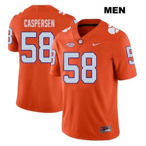 Holden Caspersen Clemson Mens #58 Stitched College Football Jersey - Orange 158538-260