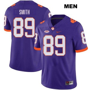 Jack Smith CLEM #89 College Football Stitched Men Jersey - Purple 342316-604