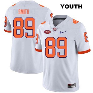 Jack Smith Clemson University College Football #89 Youth Stitched Jersey - White 761004-586