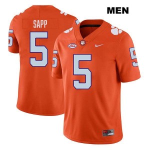 Josh Sapp Tiger Town Mens #5 Stitched College Football Jersey - Orange 741809-858