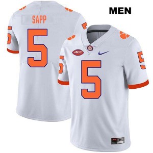 Josh Sapp Clemson University Men's #5 College Football Stitched Jersey - White 183140-618