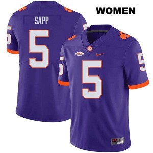 Josh Sapp CU Women's College Football #5 Stitched Jersey - Purple 230686-736