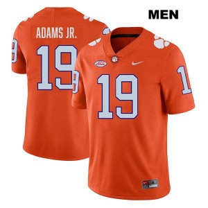 Keith Adams Jr. Tigers Stitched #19 Men College Football Jersey - Orange 754853-609