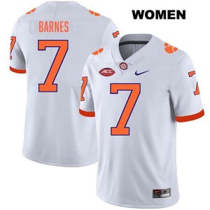Khalil Barnes Clemson Stitched #7 College Football Women's Jersey - White 495864-489