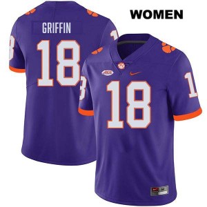 Kylon Griffin CU College Football Stitched Women's #18 Jersey - Purple 156666-508