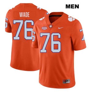 Mason Wade CLEM #76 College Football Mens Stitched Jersey - Orange 312027-539