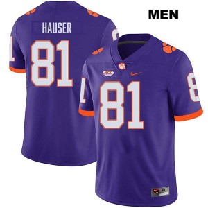 Nolan Hauser CU #81 College Football Men's Stitched Jersey - Purple 585113-645