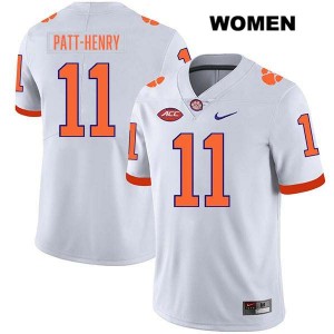 Olsen Patt-Henry Clemson Tigers Women Stitched College Football #11 Jersey - White 798486-742