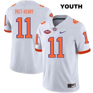 Olsen Patt-Henry Clemson University Stitched College Football #11 Youth Jersey - White 176879-374