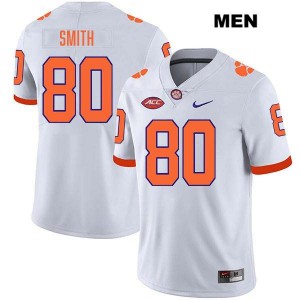 Tristan Smith Tiger Town #80 Stitched College Football Mens Jersey - White 196832-907