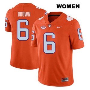 Tyler Brown CU Womens Stitched College Football #6 Jersey - Orange 103855-596