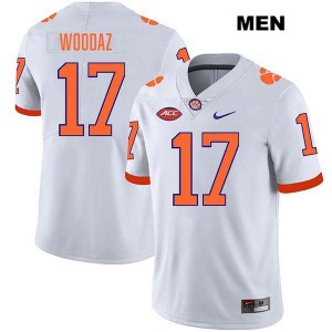 Wade Woodaz Tigers Men College Football Stitched #17 Jersey - White 813640-134