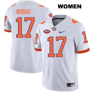 Wade Woodaz Tiger Town Women Stitched #17 College Football Jersey - White 144074-704