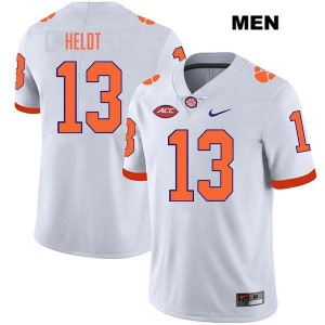 Will Heldt Clemson University Men #13 Stitched College Football Jersey - White 224858-140