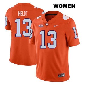 Will Heldt Tigers #13 Stitched Women's College Football Jersey - Orange 260800-834