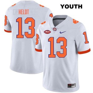 Will Heldt Clemson College Football Stitched Youth #13 Jersey - White 855266-445