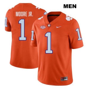 T.J. Moore Clemson Tigers College Football Stitched Men #1 Jersey - Orange 513664-343
