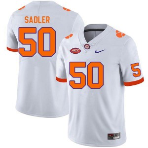 Collin Sadler Clemson Men College Football High School #50 Jersey - White 204667-662