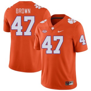 Sammy Brown Tiger Town #47 Embroidery College Football Mens Jersey - Orange 396763-483
